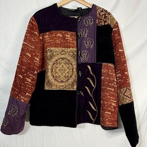 Patchwork Women's Blazer - Multicolor